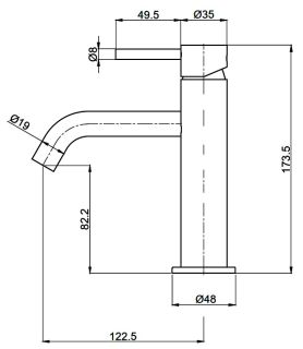 Смеситель для раковины AQUAme Siena AQM6210GM металл